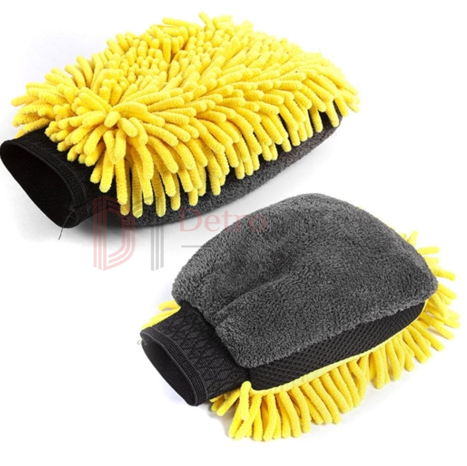 One-Side Mitt & Coral Fleece — Yellow
