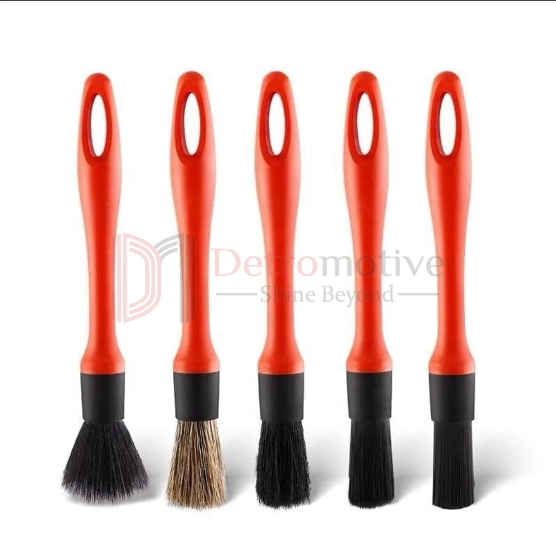 Premium Brush Set — 5 pcs, Red/Black