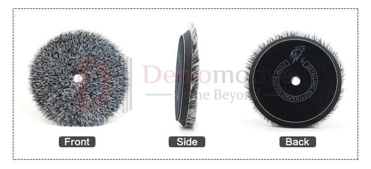 Wool Buffing Pad — Black & White, 15mm, 5 inch