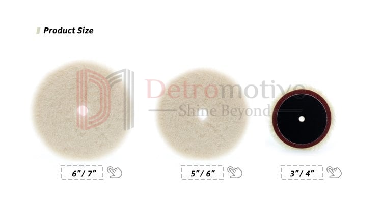 Wool Buffing Pad — Short Nap, 12mm, 6 inch