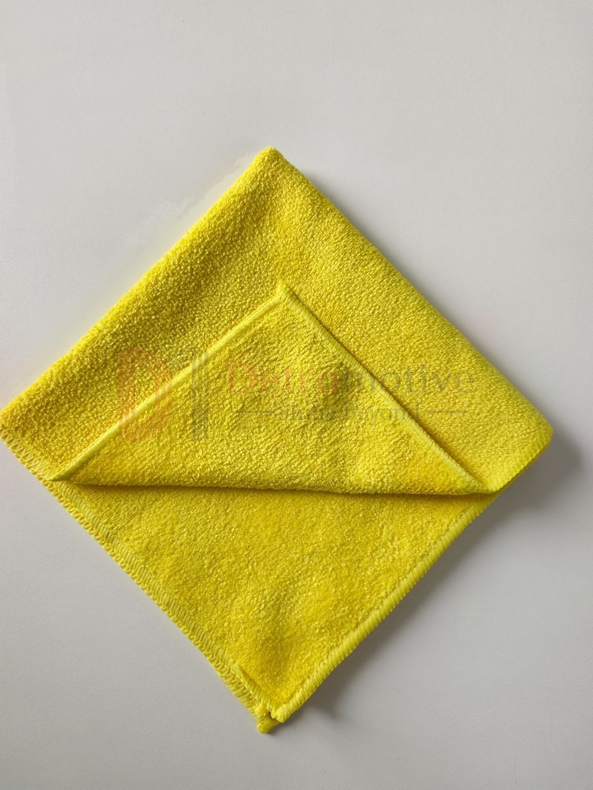 Microfiber Cloth — Yellow, 40×40cm, 350 GSM, Overlock Edge