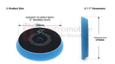 Dual Action Foam Buffing Pad — Blue 6 inch — photo 1 of 3