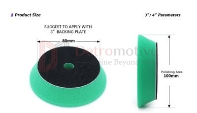 Dual Action Foam Buffing Pad — Green 3 inch — photo 1 of 4