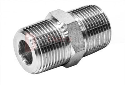 Connector 1/4M–1/4M — Brass or SS304 — photo 1 of 4