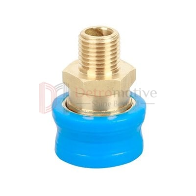 Connector 1/4 M→1/4 Coupler — Brass + Rubber