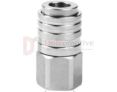 Connector 3/8 F Coupler, Self-Locking — Stainless Steel 304 — photo 1 of 3