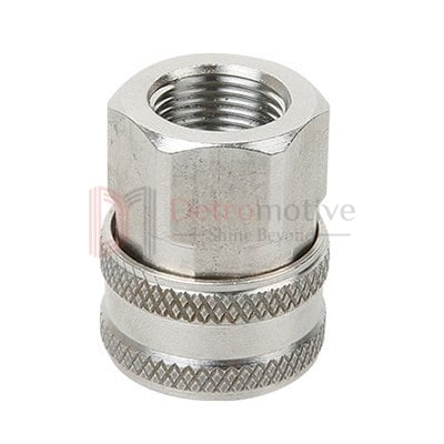 Connector 3/8 F→3/8 Coupler — Stainless Steel 201