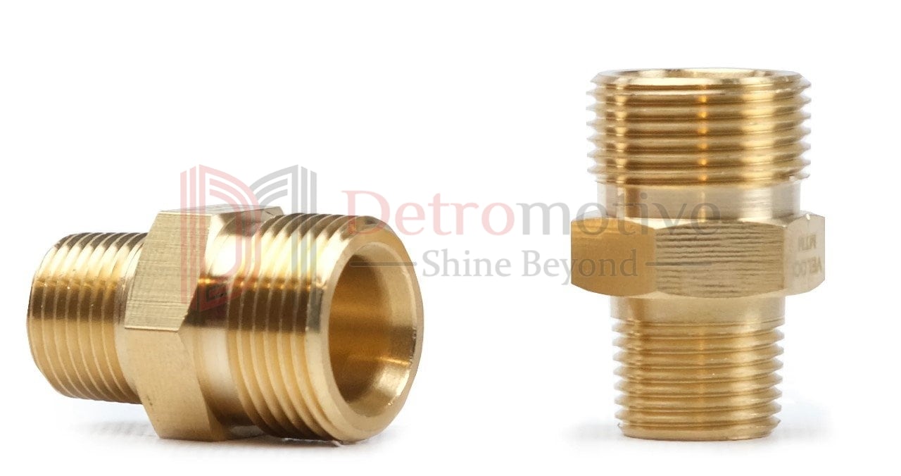 Connector M22/14 M→1/4 M — Brass