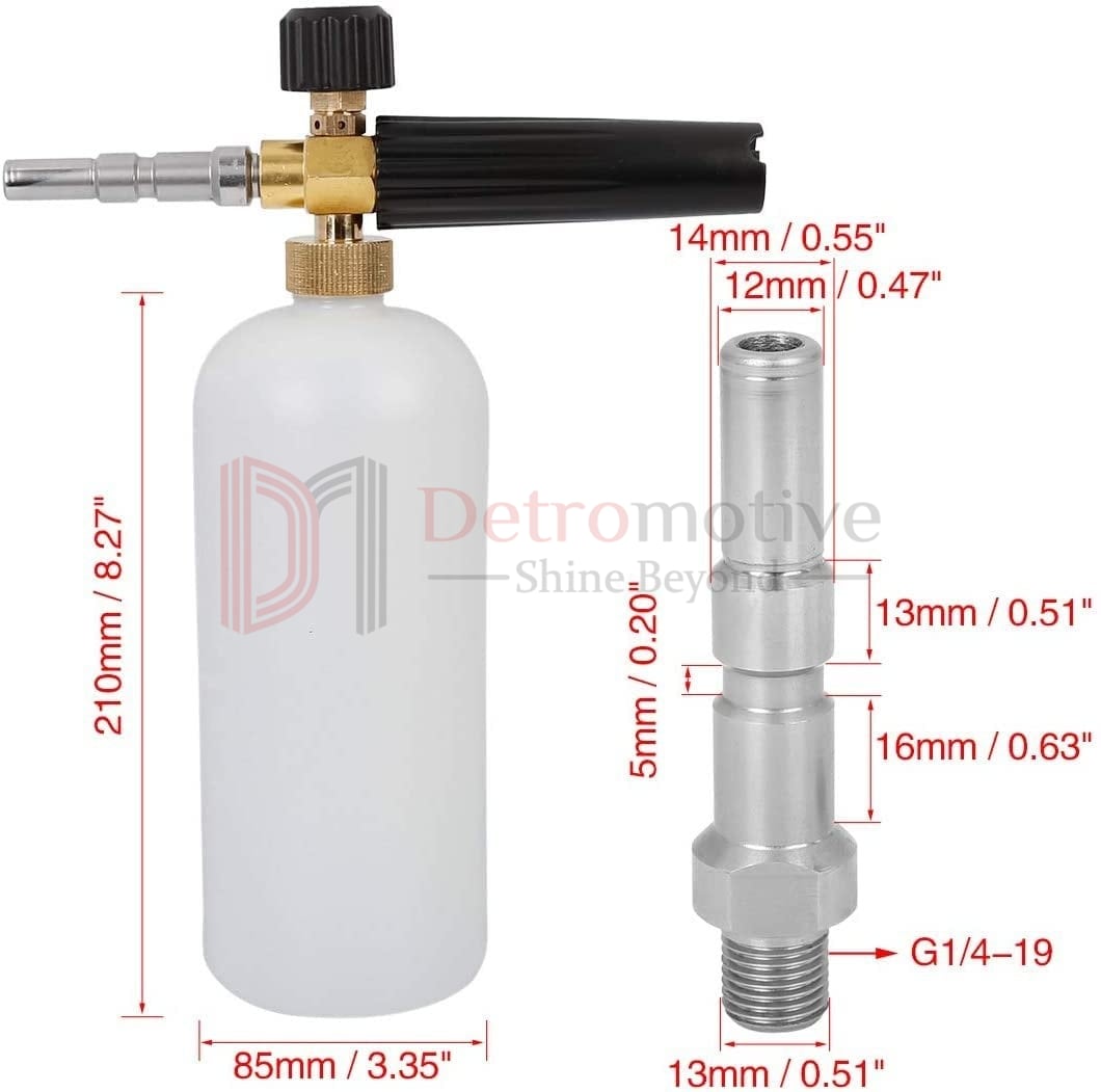 Foam Cannon 1L — Brass, Nilfisk Fitment
