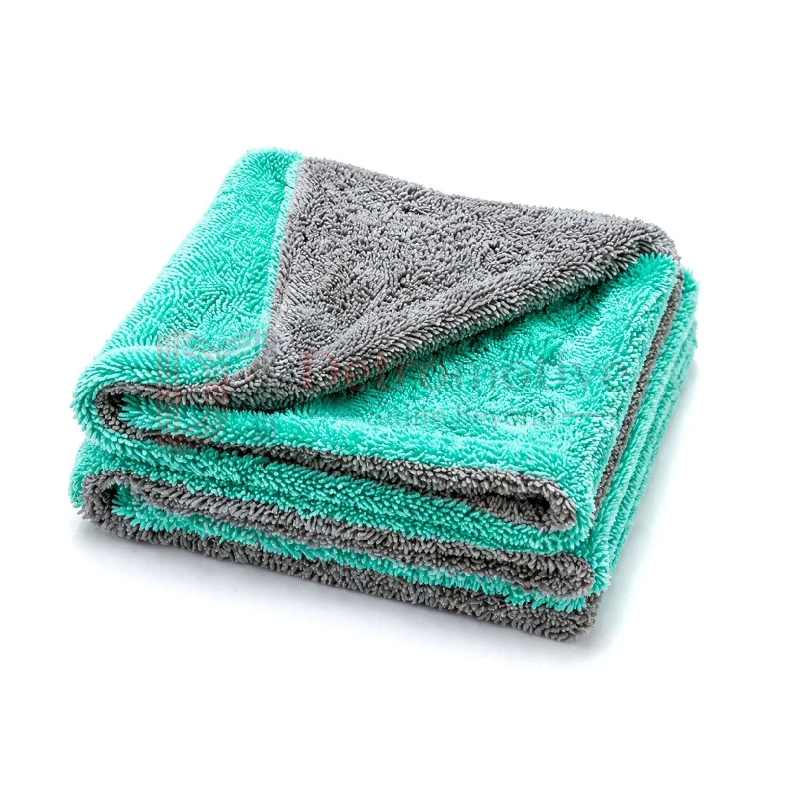 Double-Side Drying Towel — Grey & Green, 50×80cm, 1100 GSM