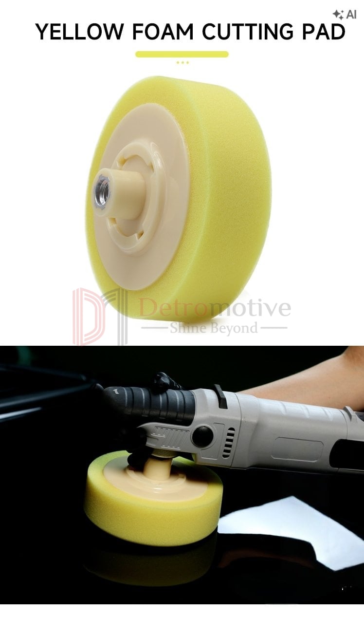 Pro Yellow Foam Pad — M14, With Adapter, Cutting